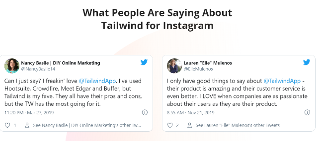  What People Say about TailwindApp